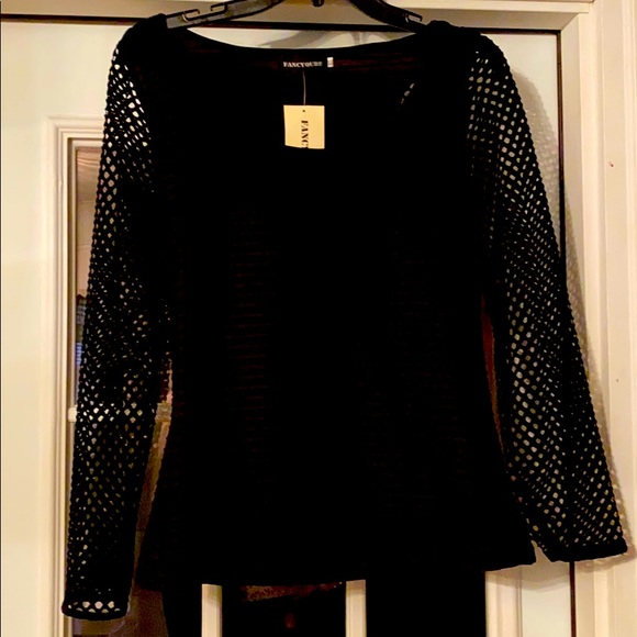 fancyqube Tops - Fishnet long-sleeves shirt